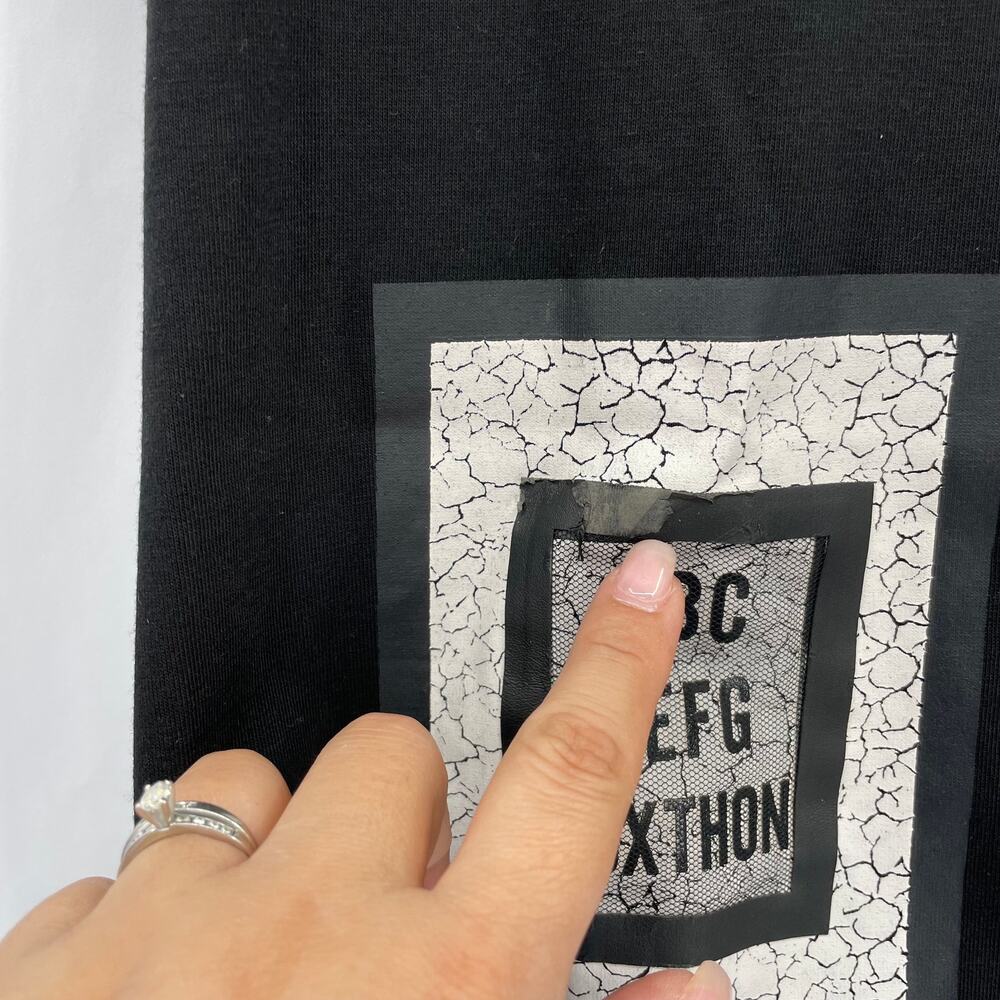 Foxthon Black Short Sleeve V-Neck TShirt - Picture 4 of 11